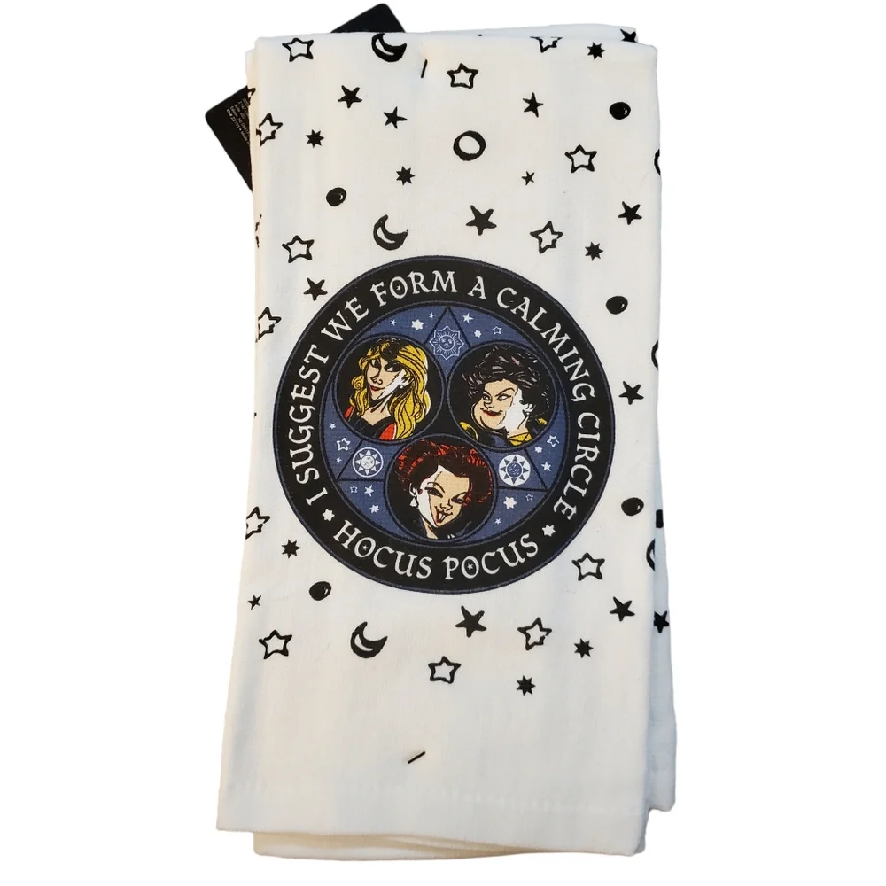 Disney Hocus Pocus Calming Circle Kitchen Towels Pack Of 2 New‎